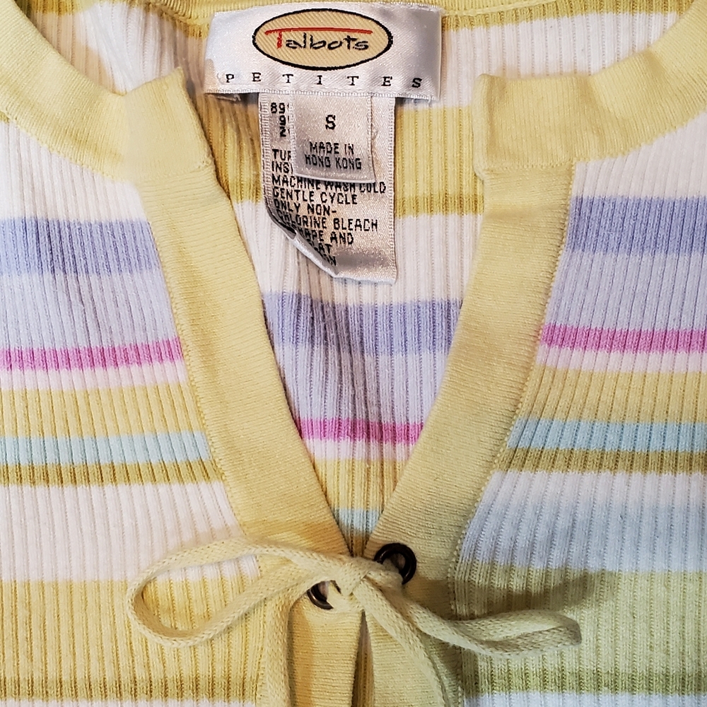 Talbots Small Ribbed Top💙 - Picture 2 of 4